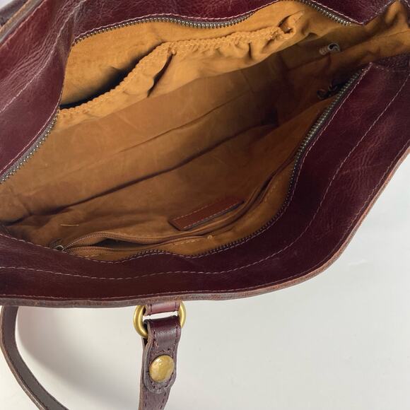 Patricia Nash Bolsena Floral Leather Tote Shoulder Bag Brown Artsy‎ Winter Bloom - Picture 7 of 12